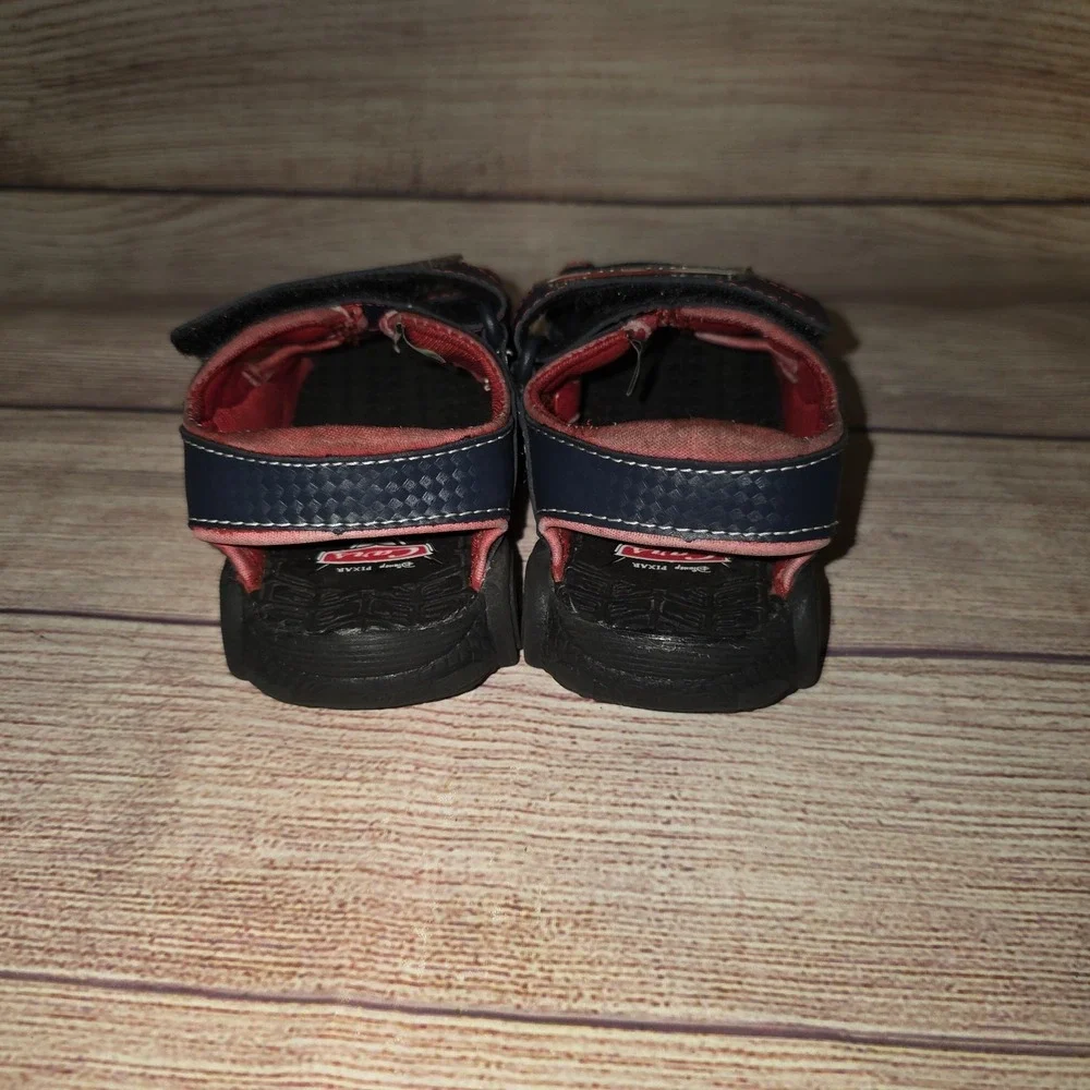 Disney‎ Lightning McQueen Boys Light Up Sandals Size US 6 Small Flaw